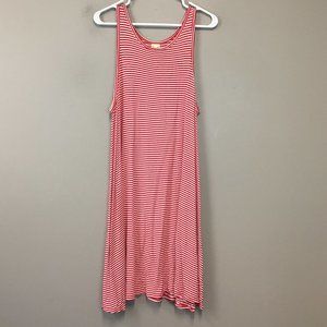 Faded Glory Red & White Stripe Scoop Neck Dress